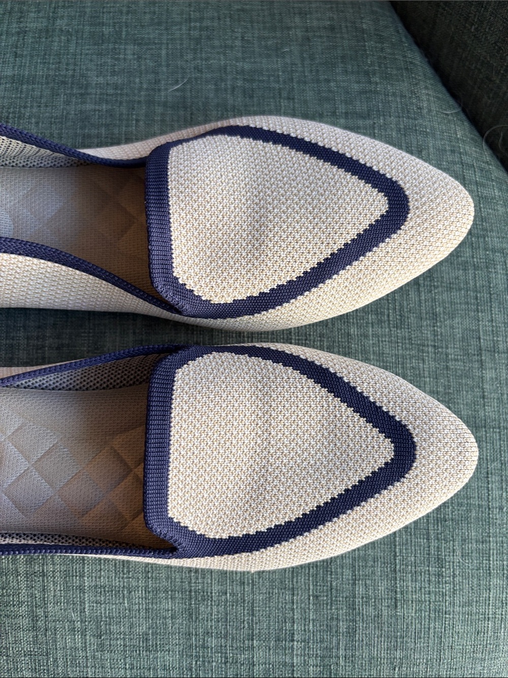 Birdies the blackbird flats loafers eggshell navy  Ballet Flats women 9.5 EUC - Picture 5 of 11